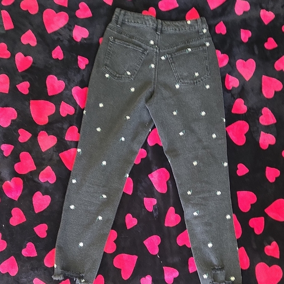 Tinseltown Black Boyfriend Jeans with Subtle‎ Embellishments 7.  J34 - Picture 10 of 10